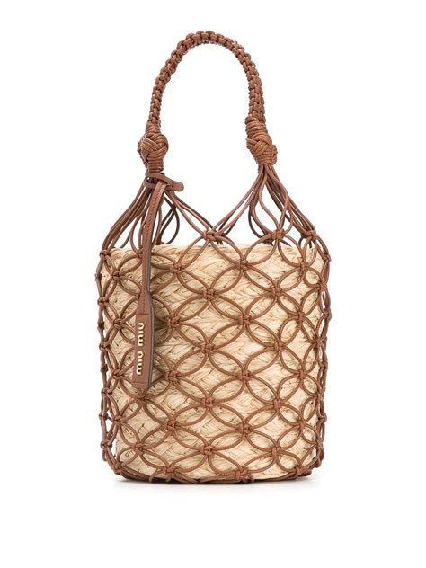 miu miu straw bucket bag|Bucket Bags For Women .